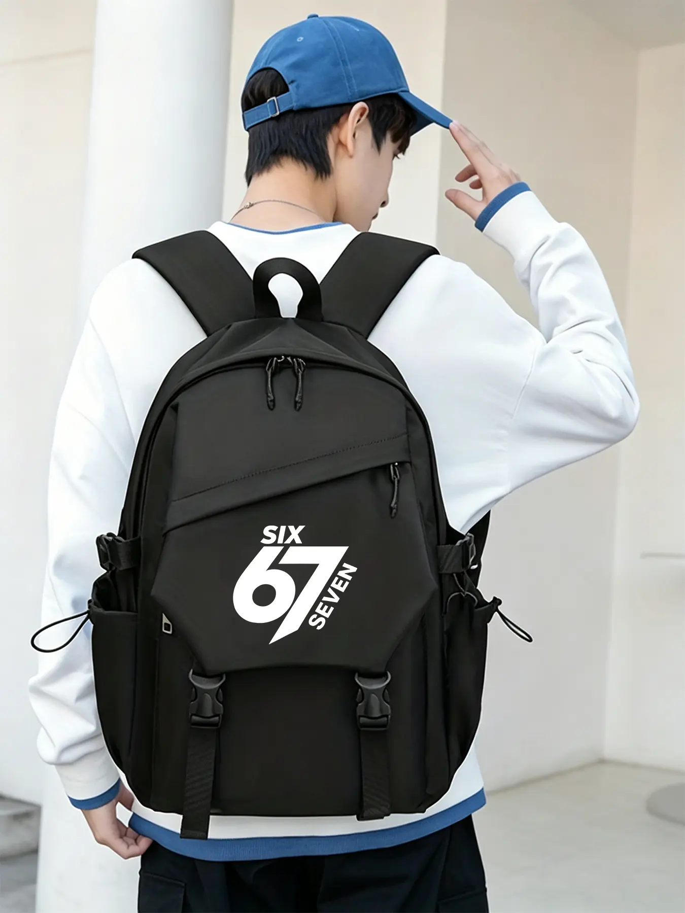 67 Hot Meme Pattern Lightweight Laptop Backpack - Large Capacity Travel & Commuter Backpack, Adjustable Shoulder Straps, Unisex, Durable Polyester Material, Suitable for Outdoor and Daily Use