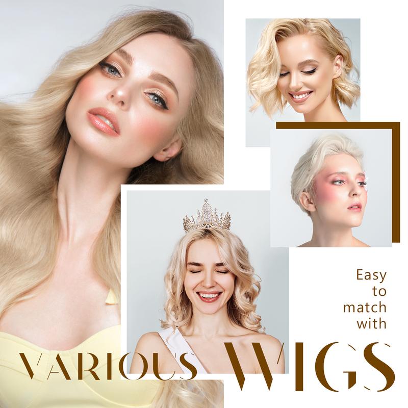 Dreamlover Brown Black Wig Grip Band 2pcs for Women Adjustable Headband for Keeping Wigs in Place Non Slip Comfortable Breathable Hair Styling Tool