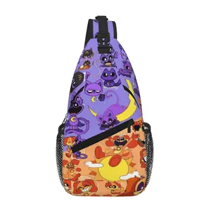 Catnap Dogday Lightweight Chest Sling Bag for Everyday Use Outdoor Camping Business Travel Cartoon Casual Merch Shoulder Backpack for Tablet Gift for Men Women and Kids