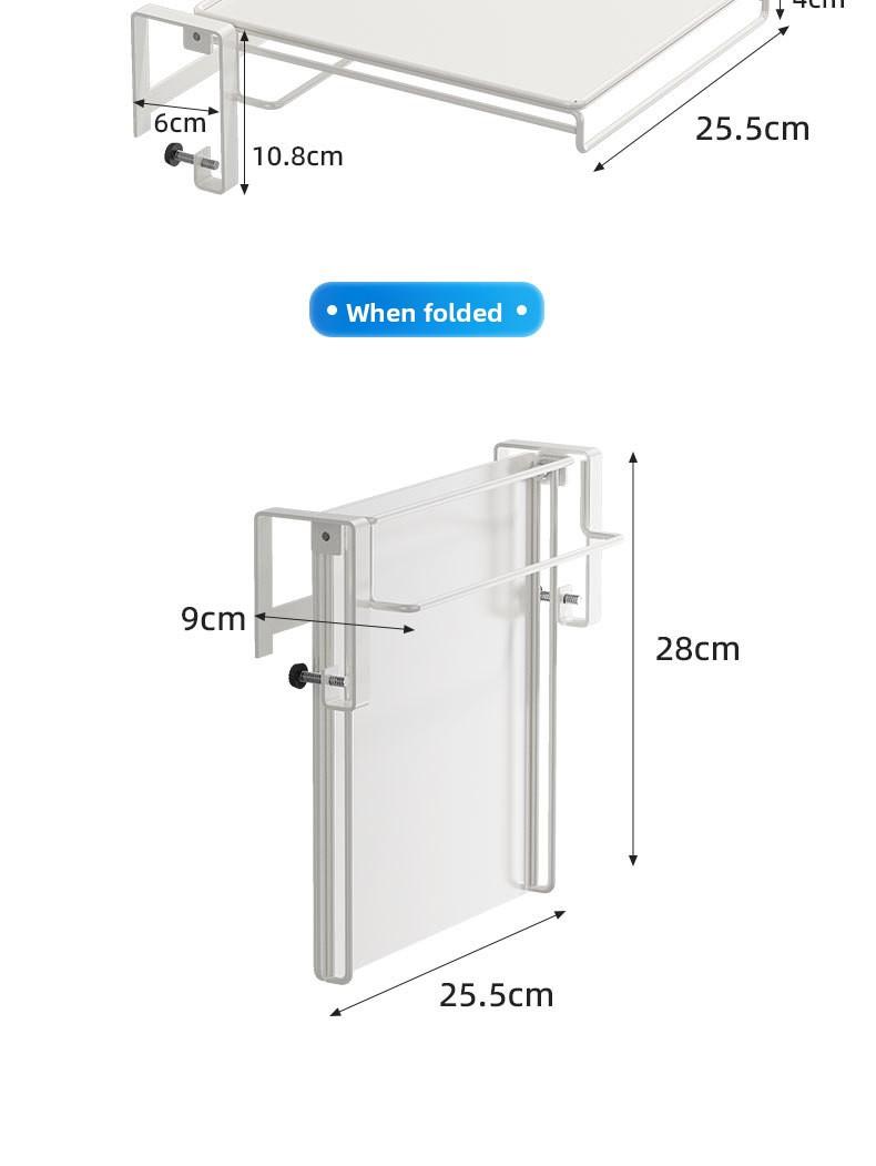 Foldable Countertop Extension Storage Rack Household Multifunctional Hanging Cabinet Door Small Table Board Storage Partition Auxiliary Table