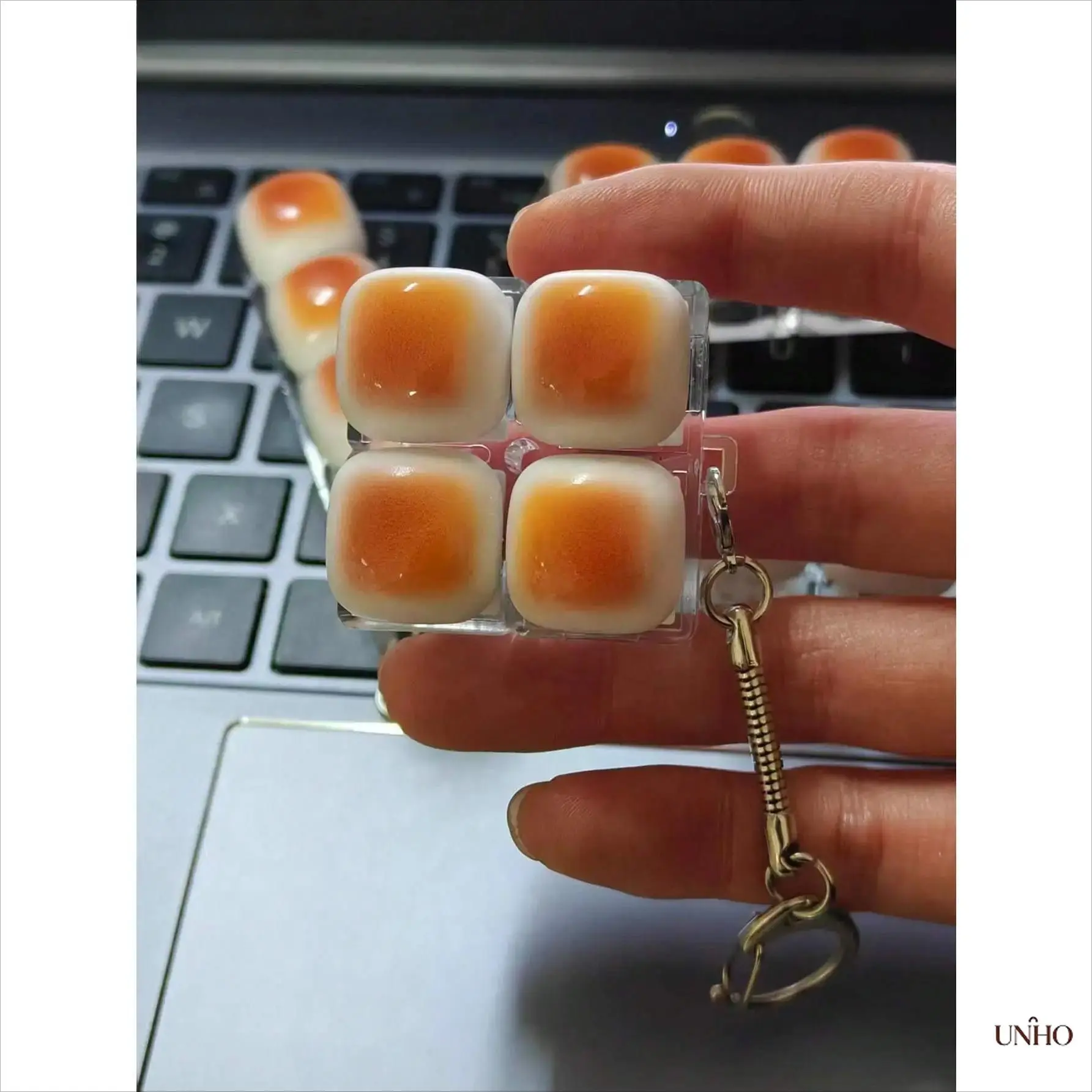 Clickable Keyboard Keychain, Novelty Fidget Stress Relief Toy, Whimsical Mini Gadget, Decorative Bag Charm & Funny Gift For Daily Carry