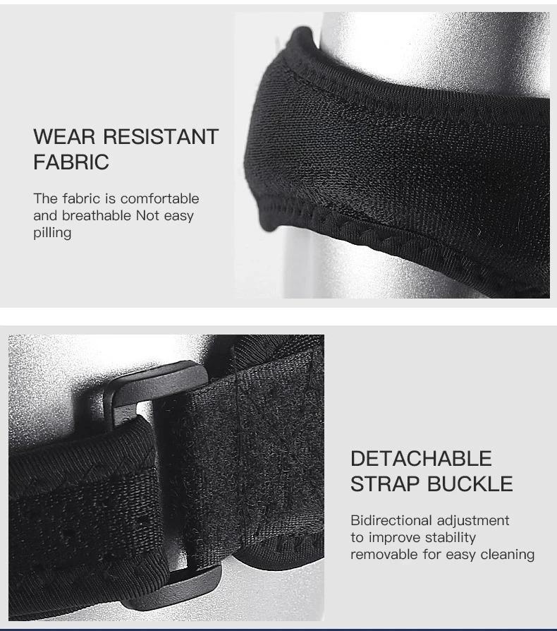 1 Piece Knee Patellar Tendon Knee Support Strape Brace Adjustable Shock Absorption Compression Knee Pad Sleeve for Basketball