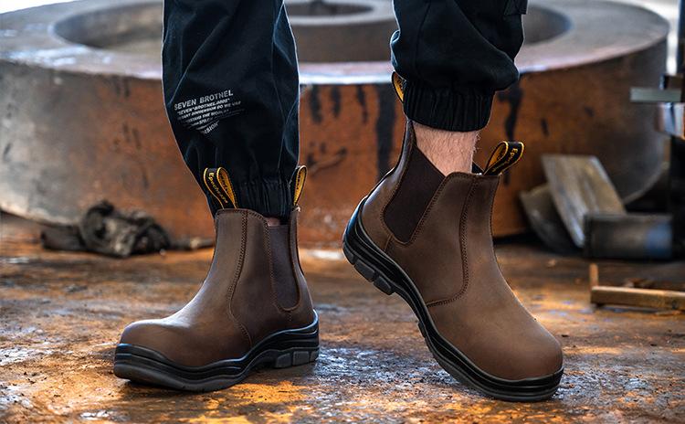 【Safety shoes】 Insulation 18KV Anti-Smash Anti-Piercing Anti-Scalding Comfortable Wear-Resistant Wholesale Anti-Smash Anti-Stab Insulation Electric Welding Labor Insurance Shoes Footwear Closed for Worker Boy Brown