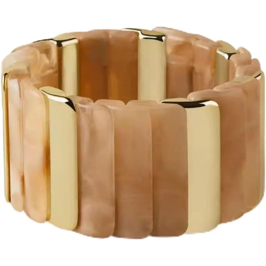 YMBYCM   Chunky Bangles Bracelets for Women | Stackable Stretch Bracelet Geometric Wide Wristbands Bangle