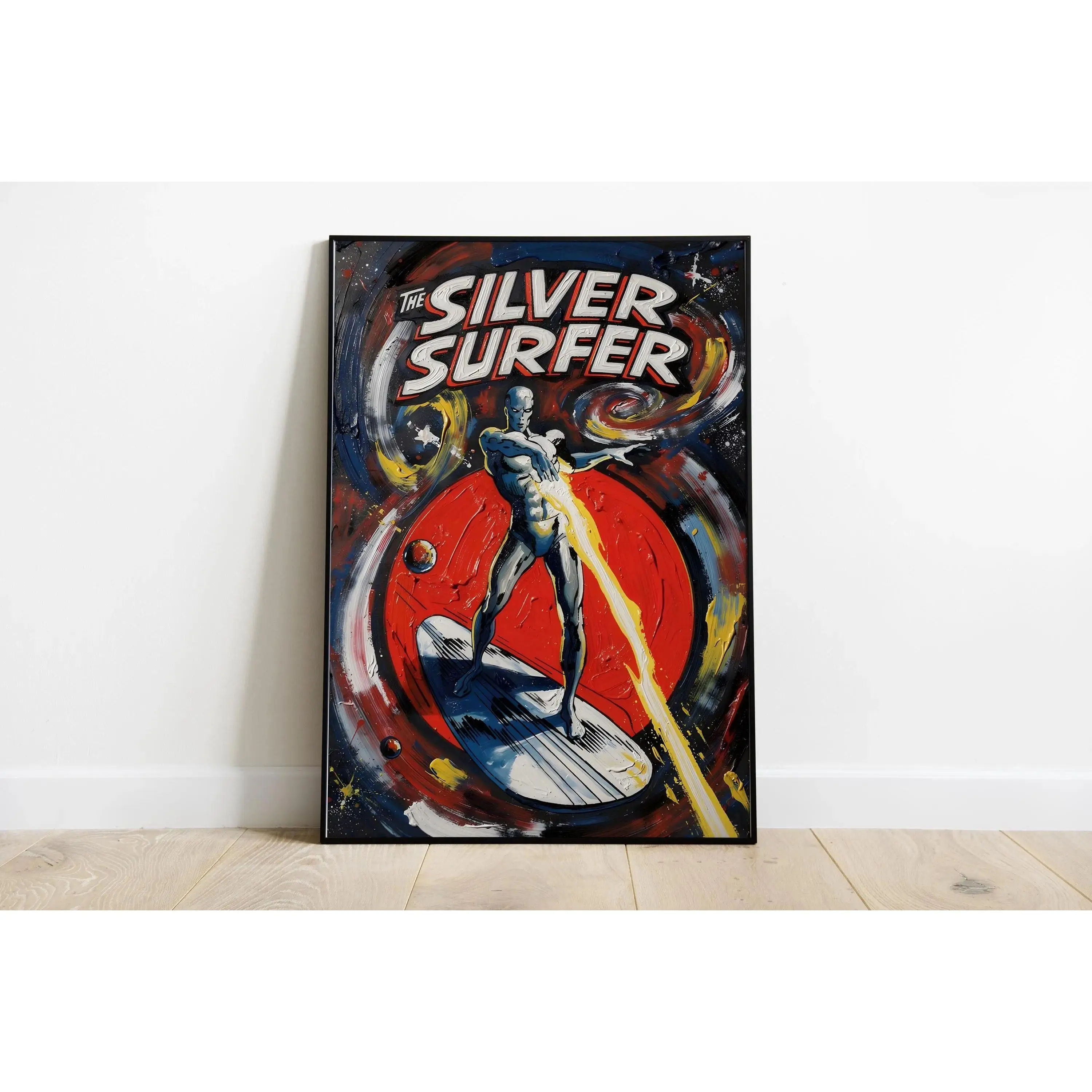 Silver Surfer V1 - X-Men Poster – Painterly Style Comic Art, Vintage Superhero Retro Decor