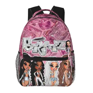 Anime Bratz4 Printed Backpack, Cute School bag for Girls Boys Teens, Cartoon Backpacks Kawaii Kids Lightweight backpack with adjustable straps Bookbag, Travel, School, College, Work, Backpack, Daily Use