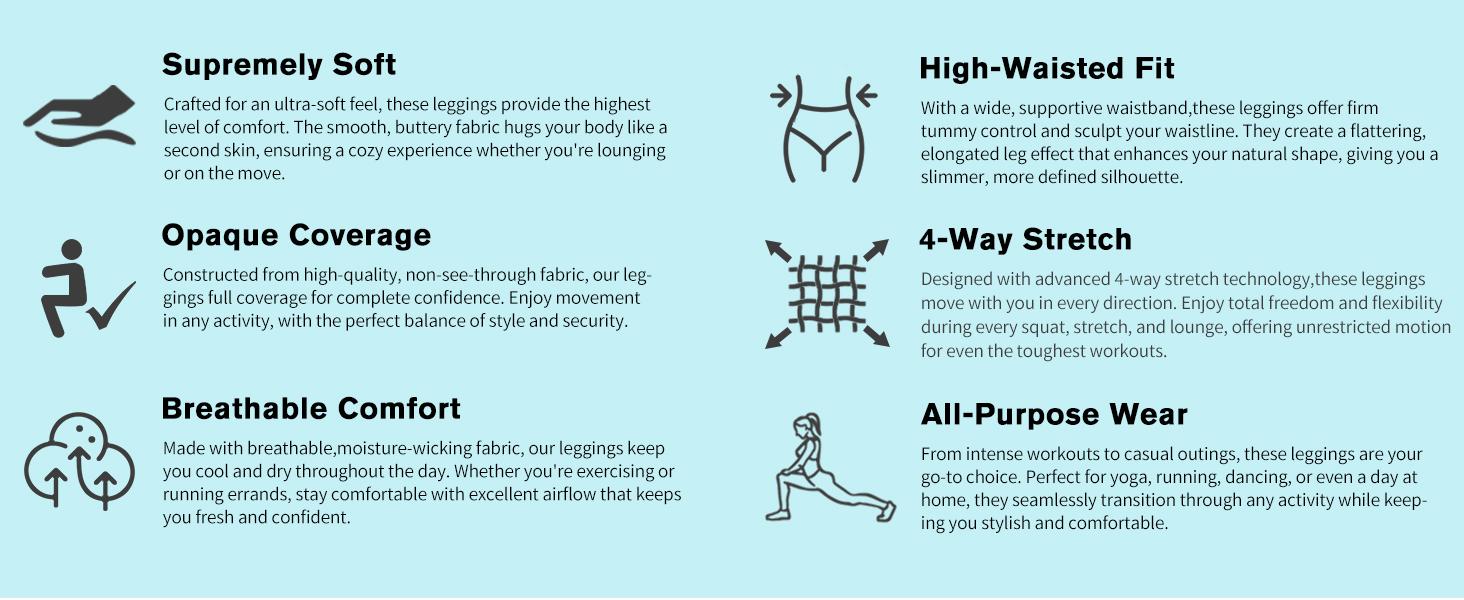 SKIKREMIO Plus Size High Waisted Leggings for Women, Soft Tummy Control Non See Through Yoga Workout Running Pants