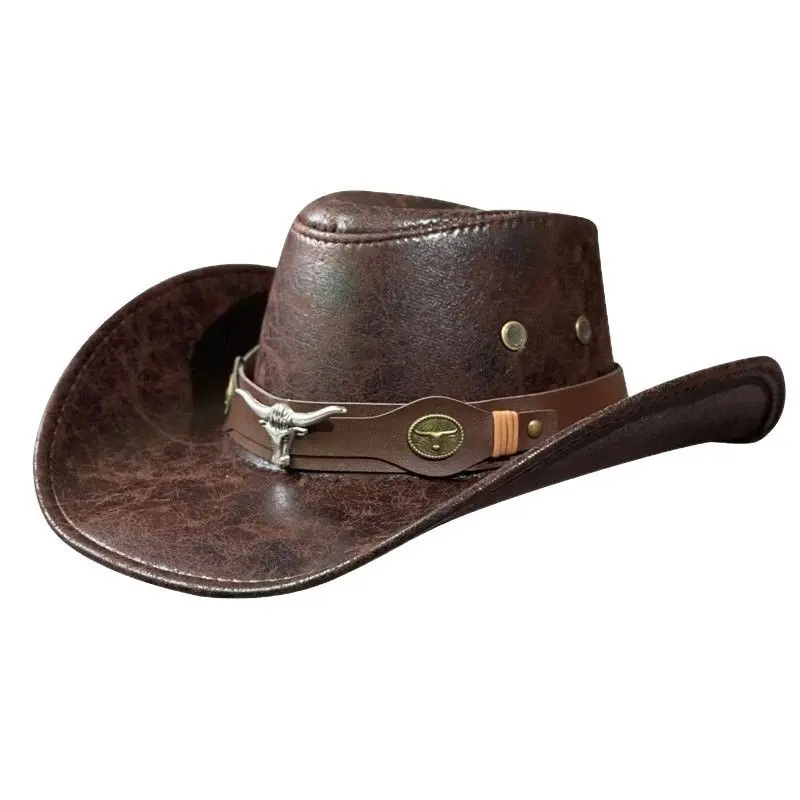Adult Texan Cowboy Hat Brown & Red Bandana/Neckerchief Fancy Dress