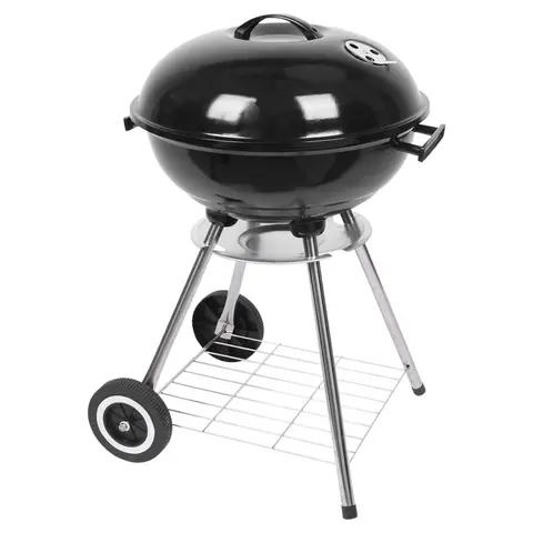 Karlhome 18 inch Portable Charcoal Grill, Wheels, Storage Holder, For Camping, Picnic, Barbecue, Party, Outdoor Activities