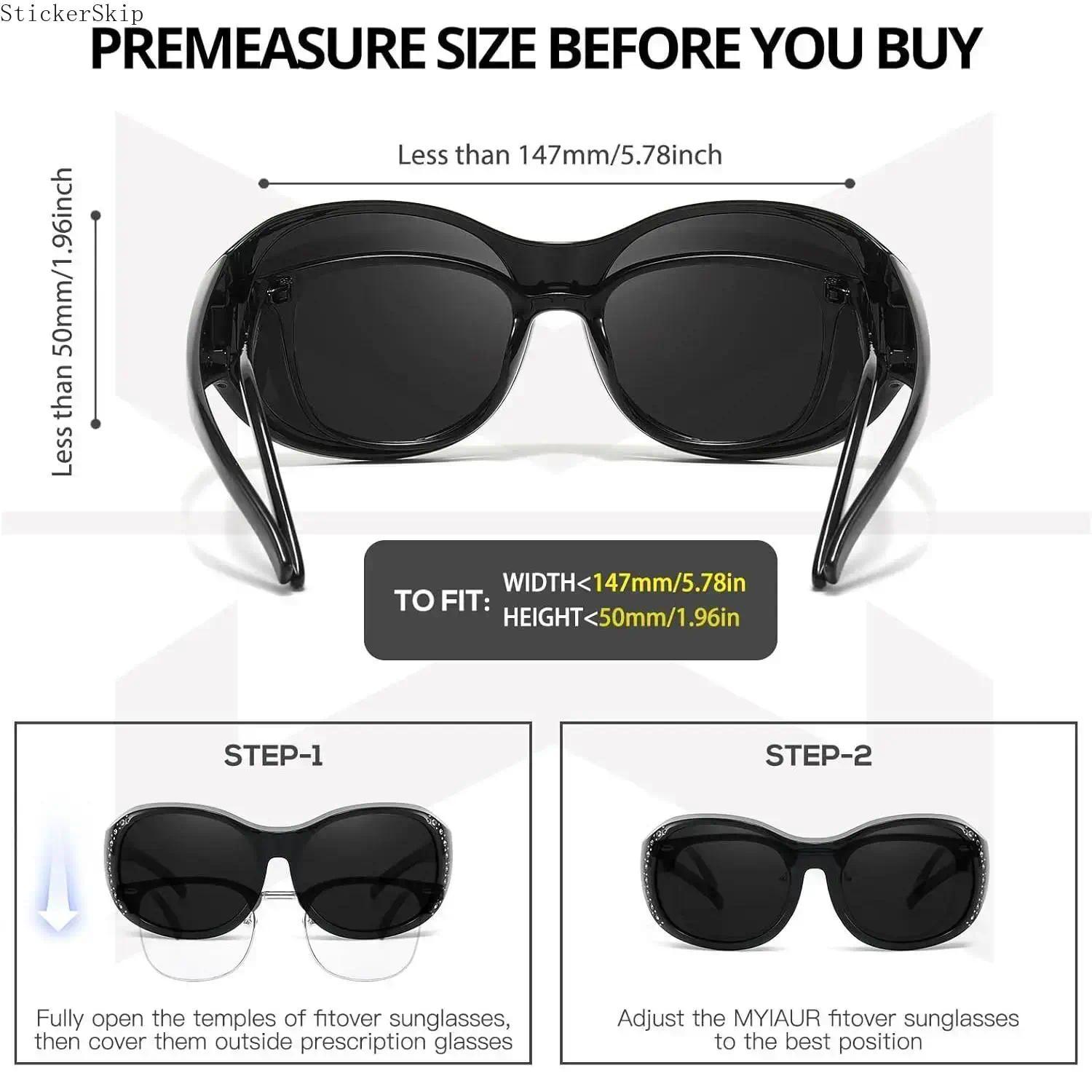 2026 Trendy Fit Over Sunglasses – Polarized UV400 Anti-Glare Oversized Shades with Shiny Frame for Men & Women, Wear Over Prescription Glasses, Lightweight Comfortable for Driving, Outdoor & Daily Use