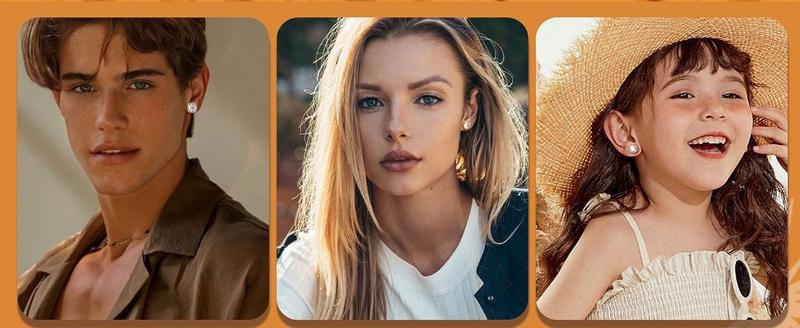 Milacolato Cubic Zirconia Earrings Studs for Women & Men - Hypoallergenic Sterling Silver with Simulated Halo Design - 2/4 Pairs of Earrings Springtok