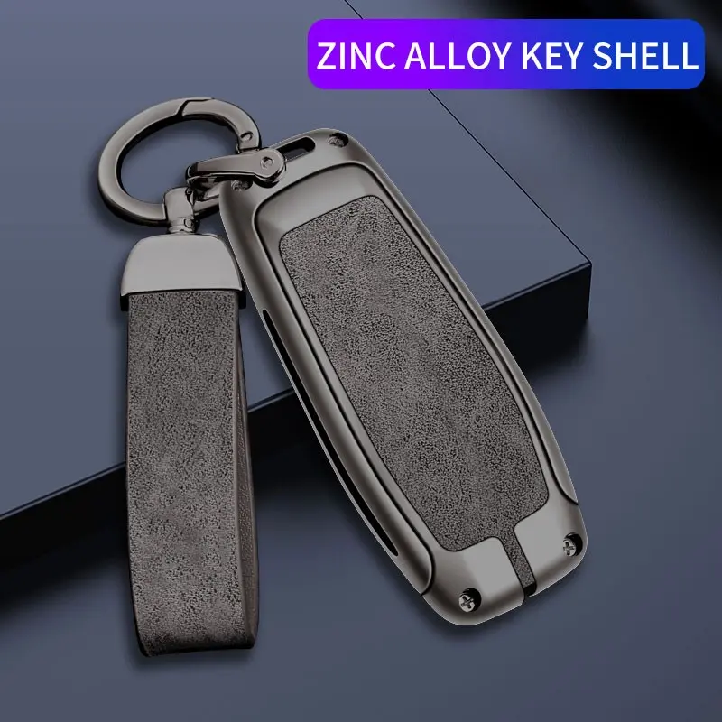 4 Button Car Key Case Full Cover for Ford Fusion F-150 Edge Explorer Mustang Lincoln Mkz Mkc Platinum 2016 F150 Lariat, Auto Accessories