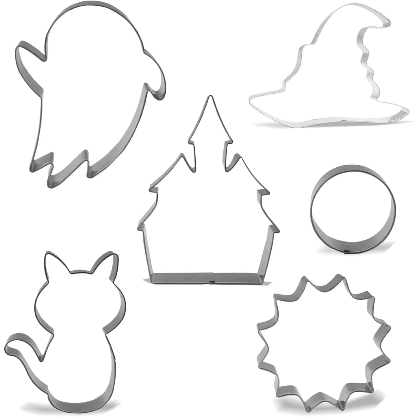 Large Halloween Cookie  Set - 6 count - Stainless Steel