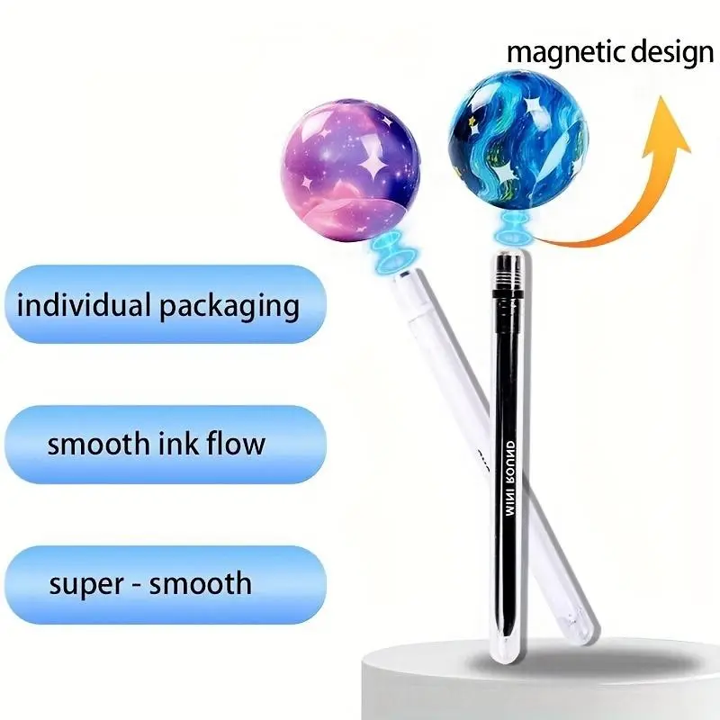 360° Rotating Magnetic Floating Pen, Space Theme Design, Ergonomic Grip, Durable Plastic, Ideal for Office and School Use