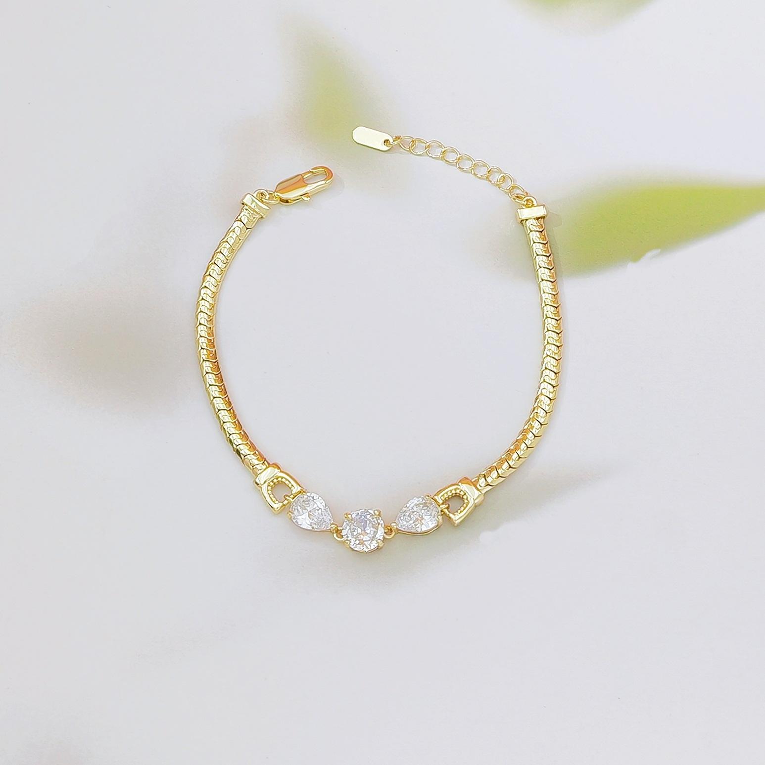 18K Gold Plated CZ Tennis Bracelet for Women Luxury Minimalist Paved Crystal Chain Bracelet Dainty Elegant Shiny Jewelry Versatile for Daily Wear, Parties, Weddings & Gift Giving