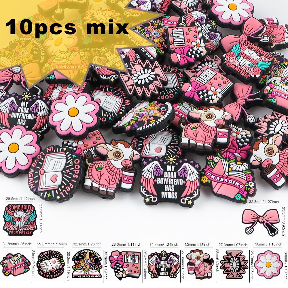 Mixed Color Round Beads, 10pcs DIY Jewelry Making Supplies for Bracelet & Necklace, DIY Jewelry Accessories for Women & Girls, Crafts Accessories, Beads Charms Accessories