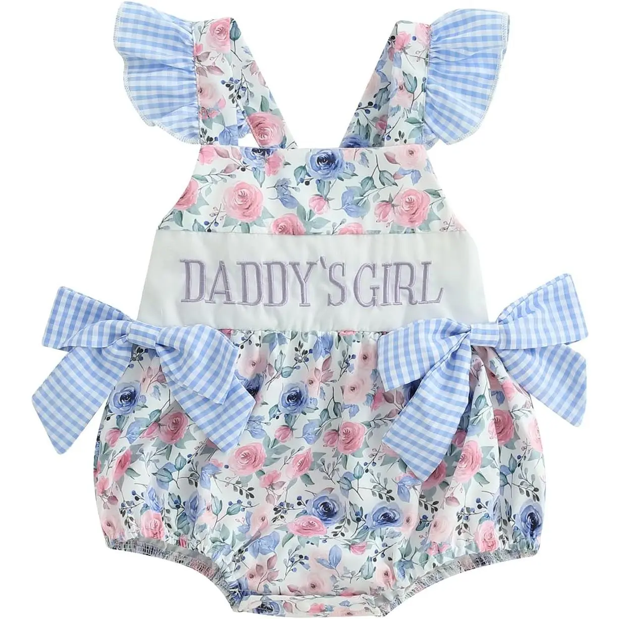 Newborn  Girl Summer  Flower Letters Print Fly Sleeve Bow Romper  Bodysuit  Daddys Girl   items affordable first girl boy  smocked costume fall cheap  clothing stuff onesie personalized outfits for babies