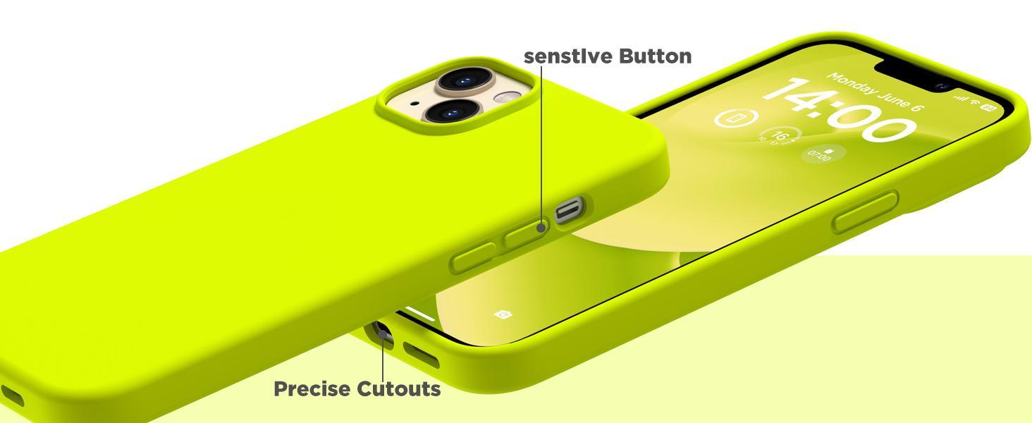 Compatible with iPhone 14 Case, Liquid Silicone Case [with 2X Screen Protectors], Full Body Shockproof Protective Cover Slim Thin Phone Case for iPhone 14 6.1 inch, Stone