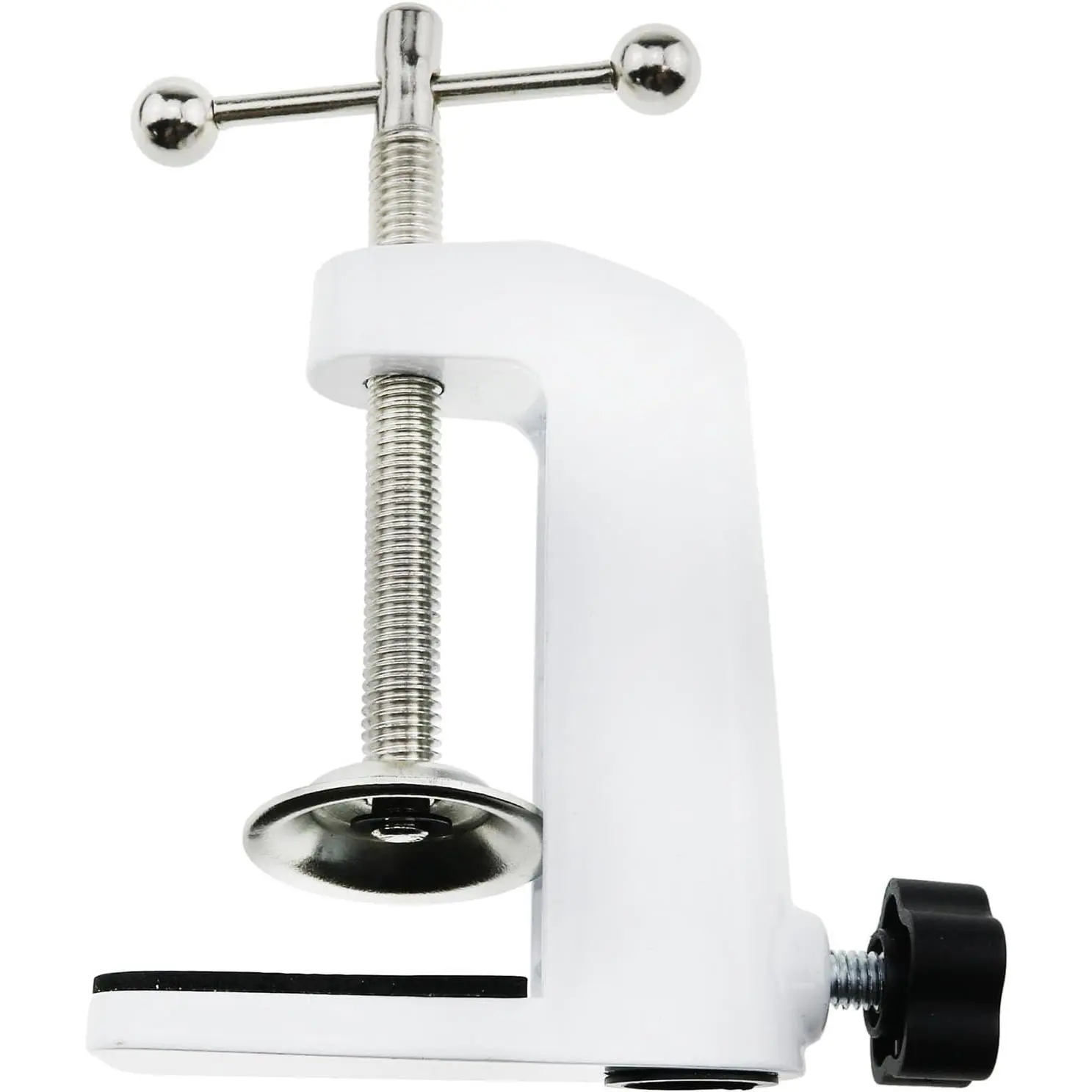C-Clamp Bracket  Alloy Adjustable Desk Lamp Holder  Microphone Arm Clamp for Rotating Wall Lamps Microphone Poles Monitors Lamp Holder Installation Brackets (Black)
