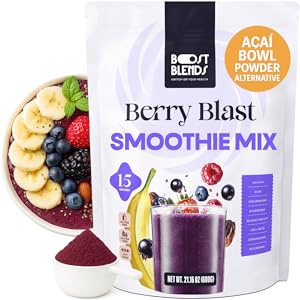 Mix For Blender Freeze Dried Powder for Healthy Smoothies, Smoothie Bowls, Shakes, Cream Machine, Oatmeal, Yogurt Baking Vegan, Gluten Free, No Added Sugar Rich in Antioxidants, Fiber Vitamins