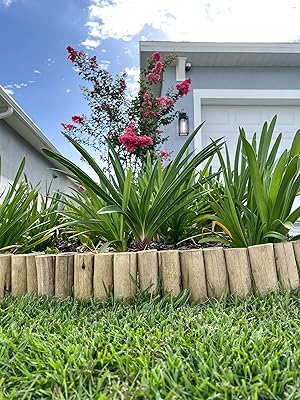 Backyard X-Scapes Natural Eucalyptus Wood Log for Edging Lawn Landscape Fence Borders 72 in L x 6 in H x 1.25 in D