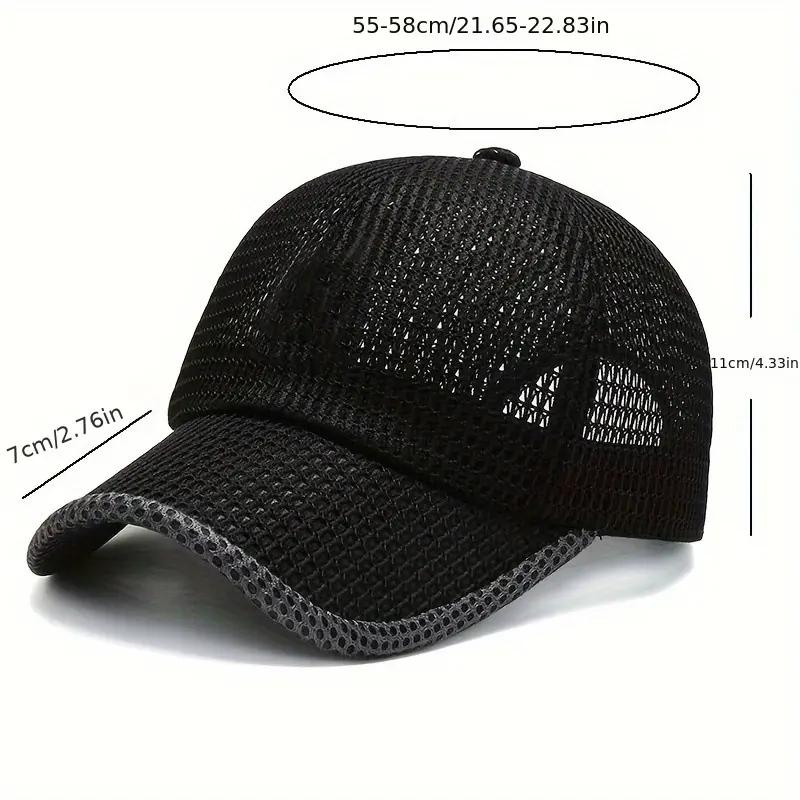 2pcs Men's Summer Outdoor Leisure Sunscreen Fishing Hat Breathable Mesh Baseball Hat Duck Tongue Hat