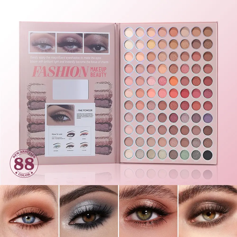 Beginner Friendly Big Eyeshadow Palette, Pre-Coordinated Matching Earth Tone Combinations, Fine Non Caking Powder Simple To Apply, Wide Shade Selection For Daily Outdoor Travel Touch Up, Eye Makeup Products