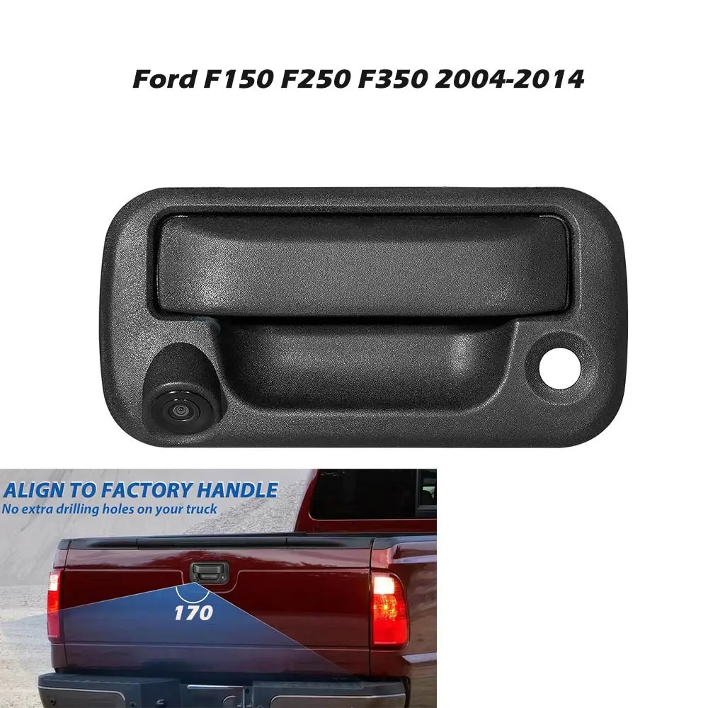Ford F150 F250 F350 2004-2014 Rear Door Handle Rearview Camera, Automotive Backup Camera for Truck, Complete Wiring Kit, Easy Install, Clear Imaging, Car Accessories