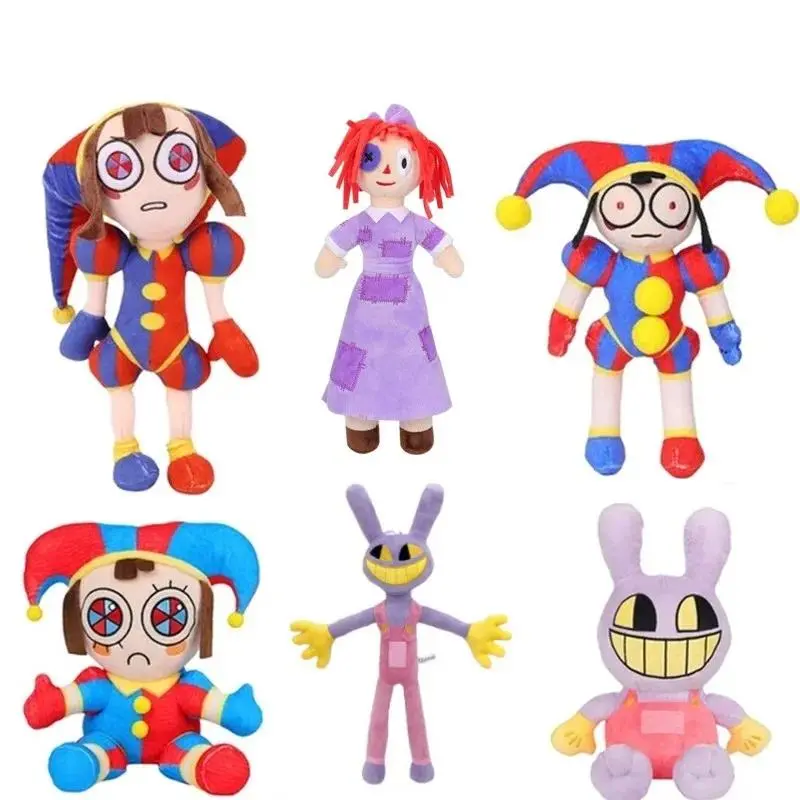 ^The Amazing Digital Circus Plush Pomni and Jax Plushie Doll Toys Cute Stuffed Animal Birthday for Kids Children Christmas