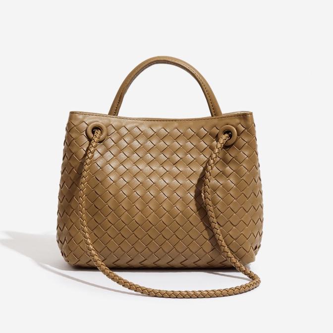 6197 Hand-woven Large-capacity Handbag 2025 New PU Leather Shoulder Messenger Women's Bag