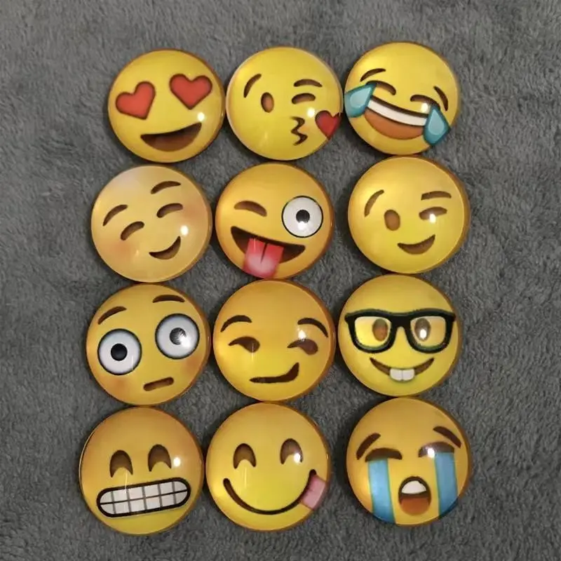 12 Pcs Smiley Face, Cute Decorative Fridge Magnet Set for Kitchen Office Whiteboard, Personalized Storage Organizer Gift