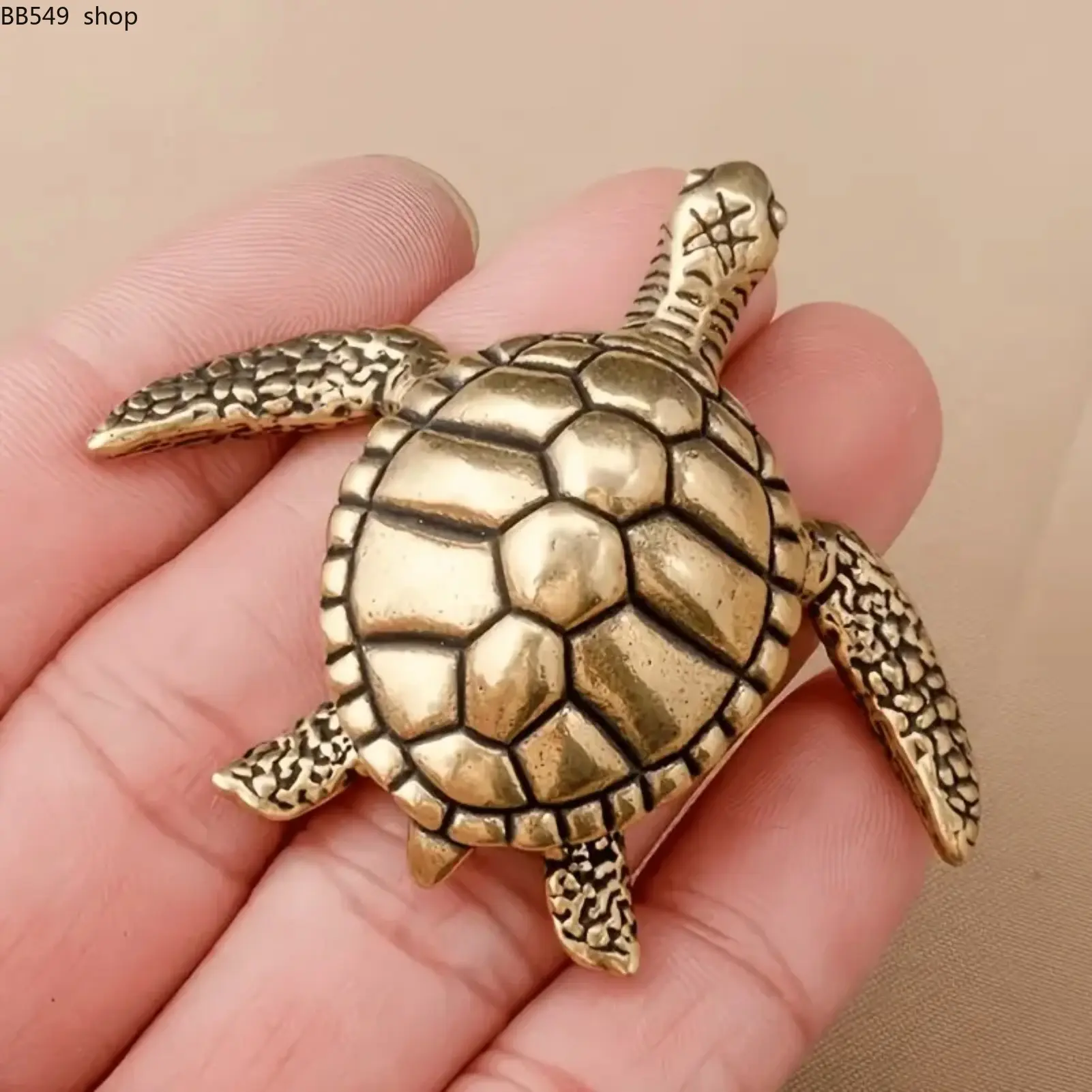 Exquisite Pure Brass Metal Handmade Turtle Figurine Statues Ornament, Unique Home and Office Decor, Whimsical Tea Party Decorative Accessory, Elegant Room Decoration