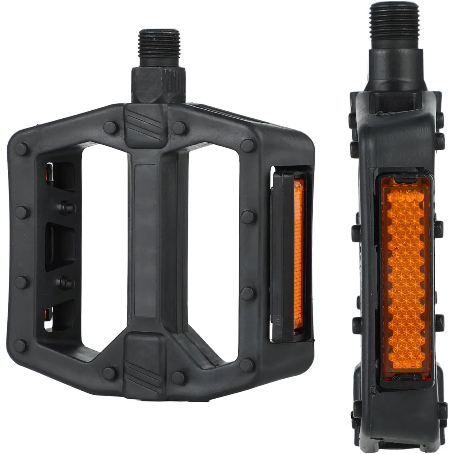 Universal Bike Pedals 9/16" Nylon Lightweight Non-Slip Bicycle Platform Pedals, Easy to Install, Fit Most Adult Mountain Bikes MTB, Durable Design