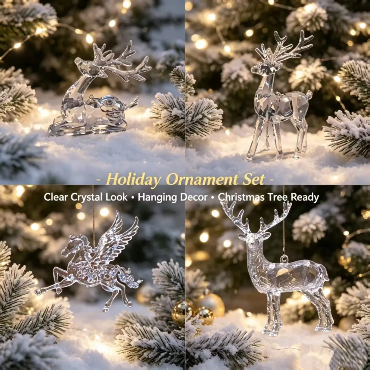New Christmas Scene Decoration Hanging Ornament, Reindeer Photo Prop, Home Decor, Party Decor, Festival Gift, Holiday Atmosphere Enhancer