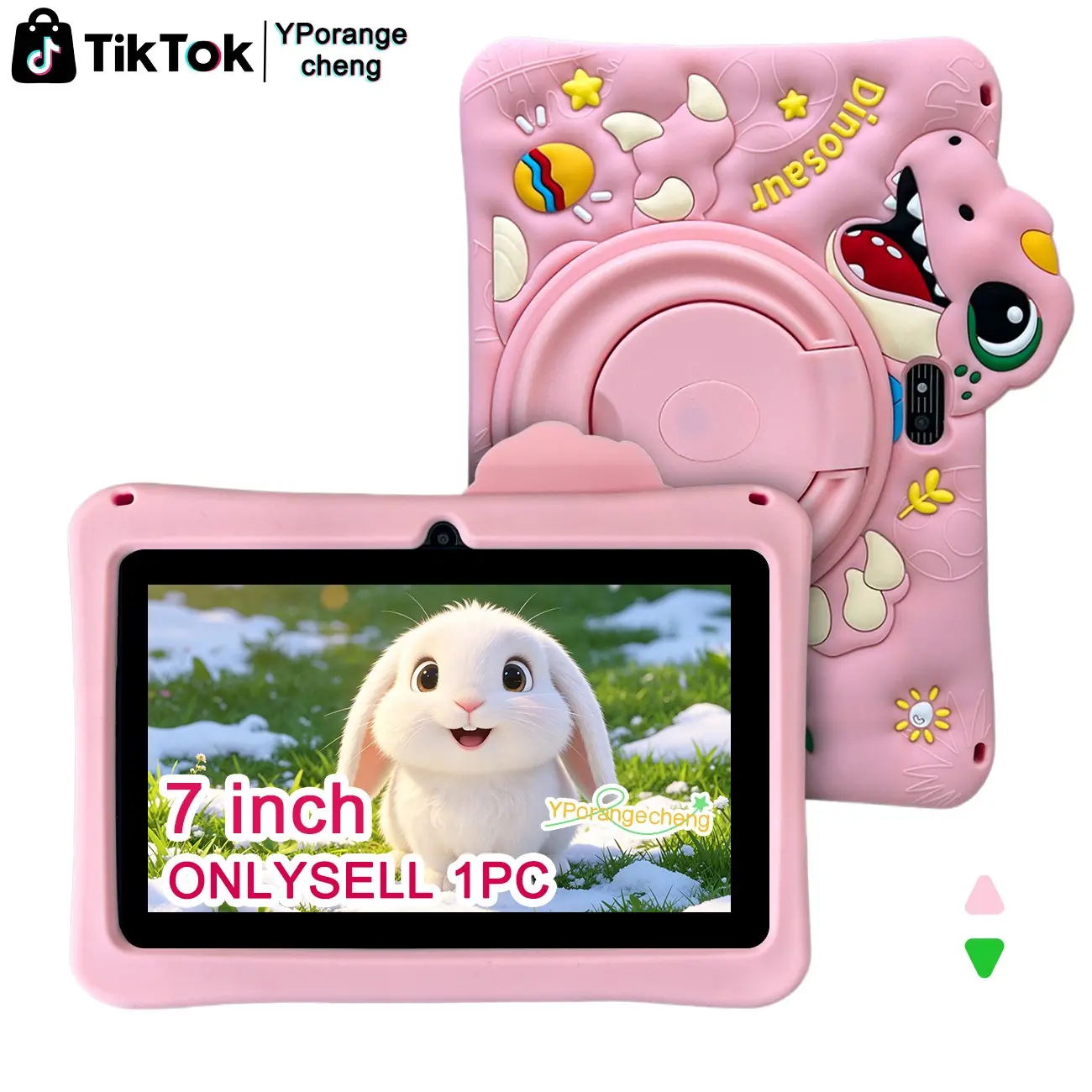 #SummerFinds #tablet educativa 7 Inch Kids Educational Tablet, HD Touch Screen, 5G WiFi, Dual Cameras work with IWAWA Apps, Parental Control & Shockproof Case, for online study & entertainment, great Christmas gift red/green, USB cable included, no adapte