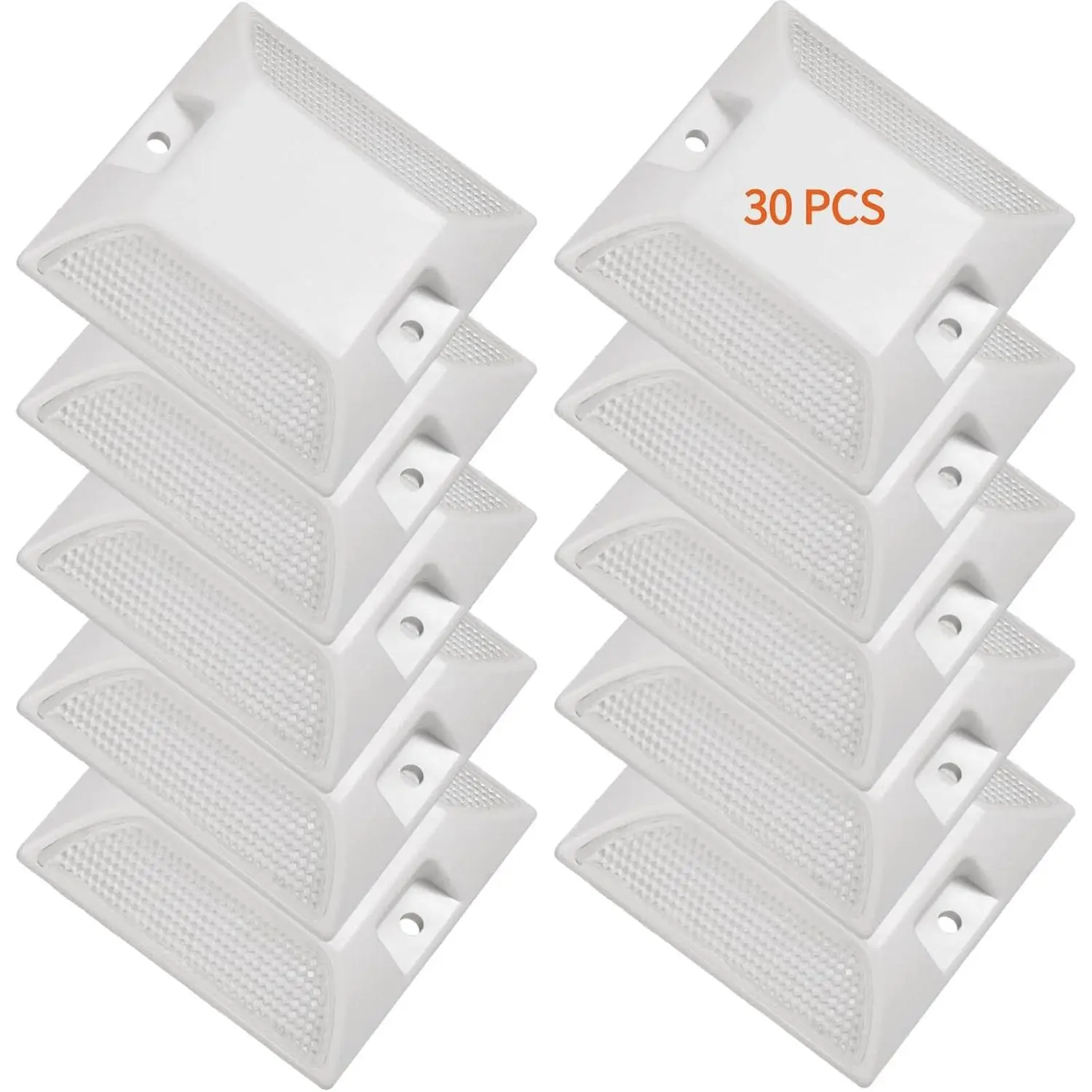 30 Pcs 3.7×3.7in Reflective Road Reflectors, Street Pavement Asphalt Stud Markers for Highway, Pedestrian Crossings, Road Safety