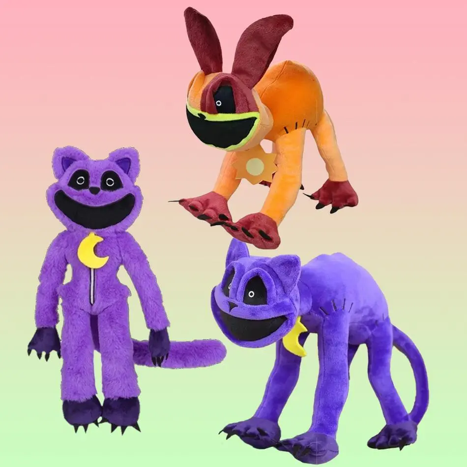 Kawaii Soft Fabric Huggable Plush Doll - Smiling Critters Design (Catnap, Dogday), None, No Battery Needed, Unisex Video Game Themed Kids' Gift & Decoration (Toys & Hobbies Classic Novelty Toy)