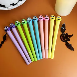 5/15/25pcs Creative Simple & Cute Multicolored Monster-themed Rechargeable Rollerball Pens   Campus Design Back-to-School Season Monster Series Student Pens Clickable Refillable Ink Pens (Random Colors)