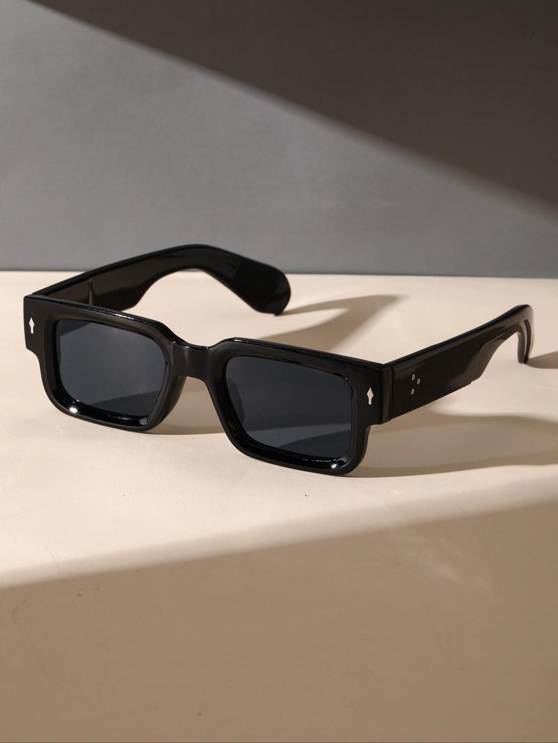 Unisex Fashionable Clear Square Frame Glasses, Trendy Casual Glasses for Everyday Use, Fashion Accessories for Outdoor Activities, Fashionable Frames Sunglasses