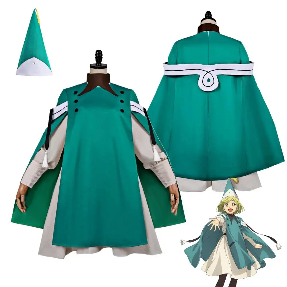 Witch Hat Atelier Coco Cosplay Costume Medieval Witch Dress with Hat Anime Tongari Boushi no Atelier Outfit Halloween Party Suit