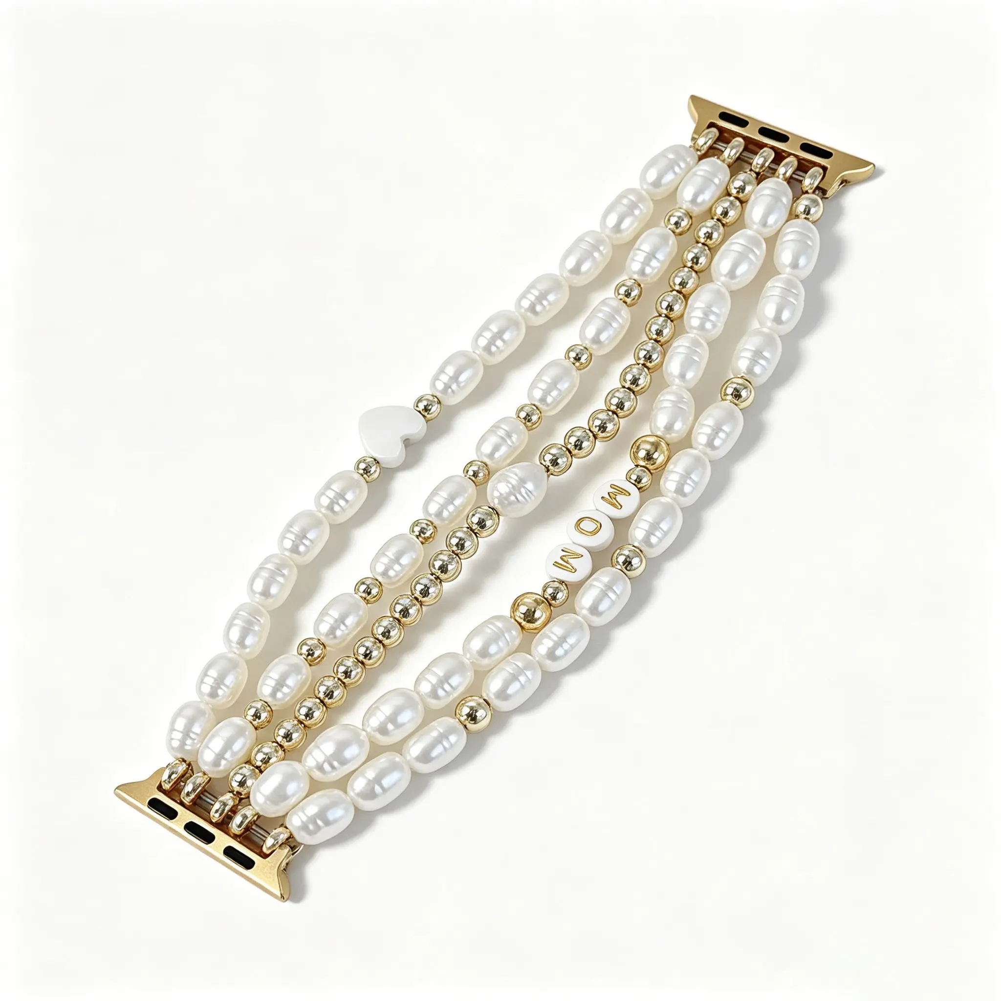 1PC Fashion Bead Chain Apple Watch Bands, compatible with Apple Watch 38/40/41/42/44/45/46/49mm, suitable for Apple Watch Series Ultra/SE/10/9/8/7/6/5/4/3/2/1 (only strap and not including watch and case)
