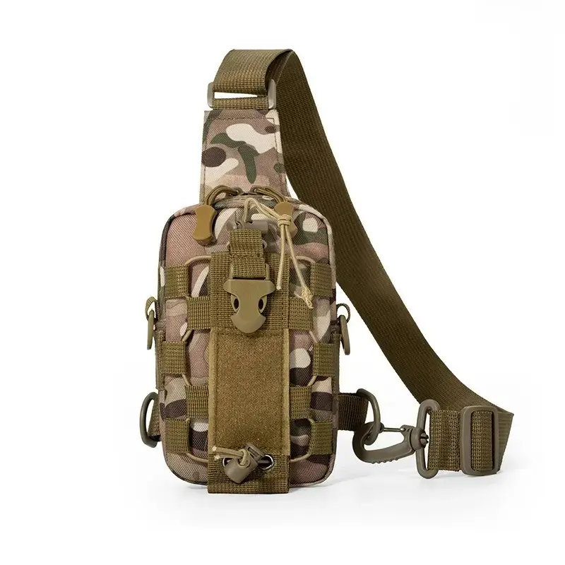 Tactical Sling Bag for Men, EDC Crossbody Chest Pack with MOLLE Utility Design, Anti-Theft Shoulder Bag with Water Bottle Holder, Compact Outdoor Gear Bag for Hiking, Travel, Camping & Daily Carry sohochic