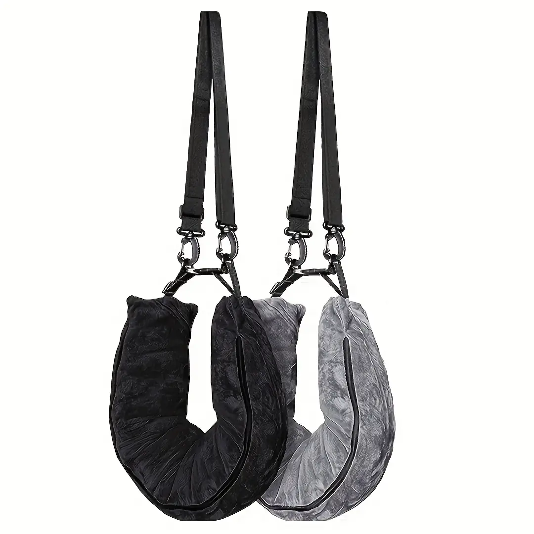 2PCS Adjustable U-Shaped Outdoor Neck Pillow with Storage Pouch - Reusable, Organized Packing Solution for Extra Luggage & Clothing, Essential Sports & Outdoor Camping Accessory