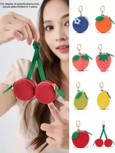 Fruit Shaped Coin Purse, Bag Pendant, Small And Cute, Cherry Keychain, Small Coin Purse, Headphone Bag, Ideal Gift For Gifting, Christmas First Choice, Key Pendant, Perfect Choice For Daily Travel And Travel