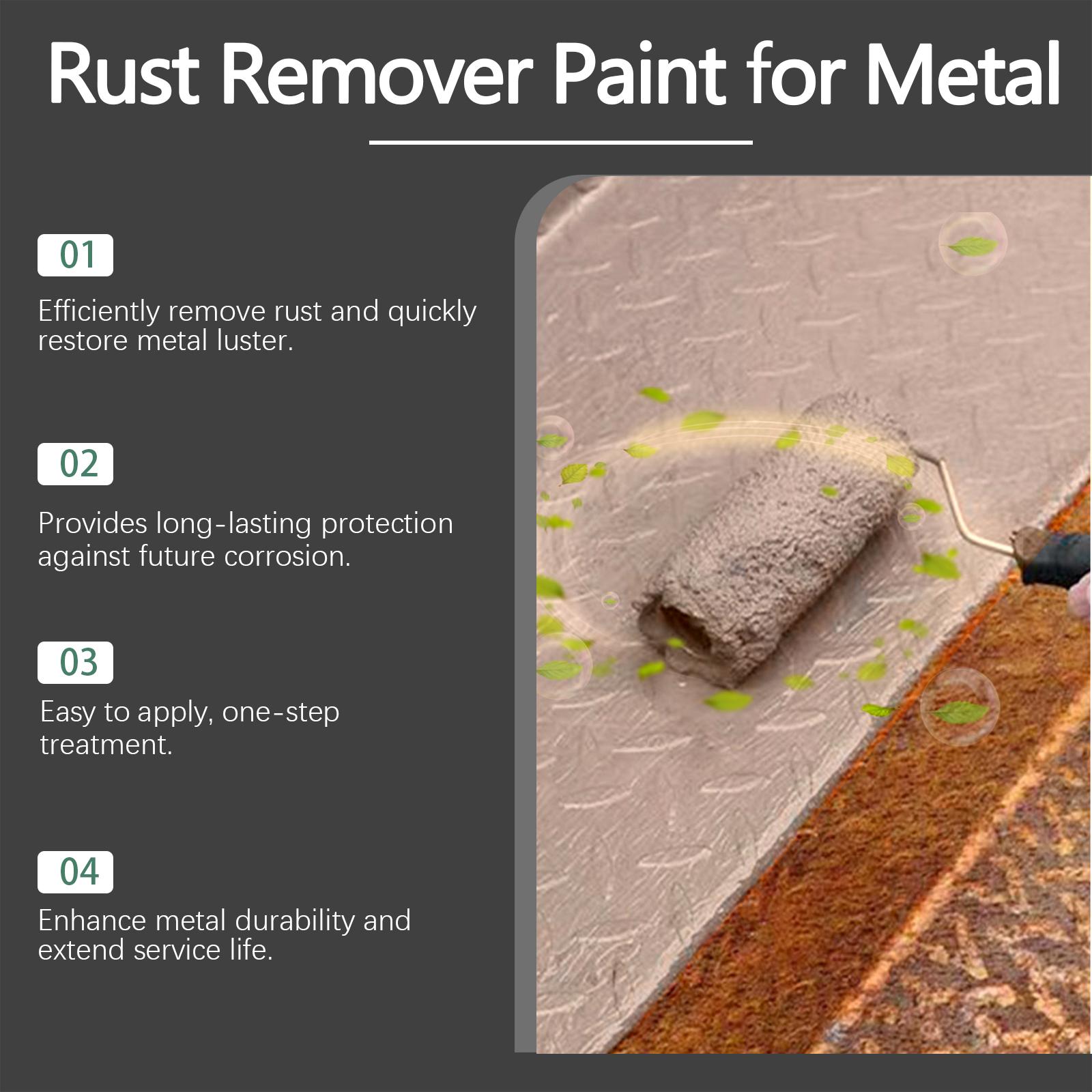 Jakehoe Metal Rust Removal Paint, Metal Surface Rust Prevention Durable Protection Rust Quick Dry Rust Removal Paint