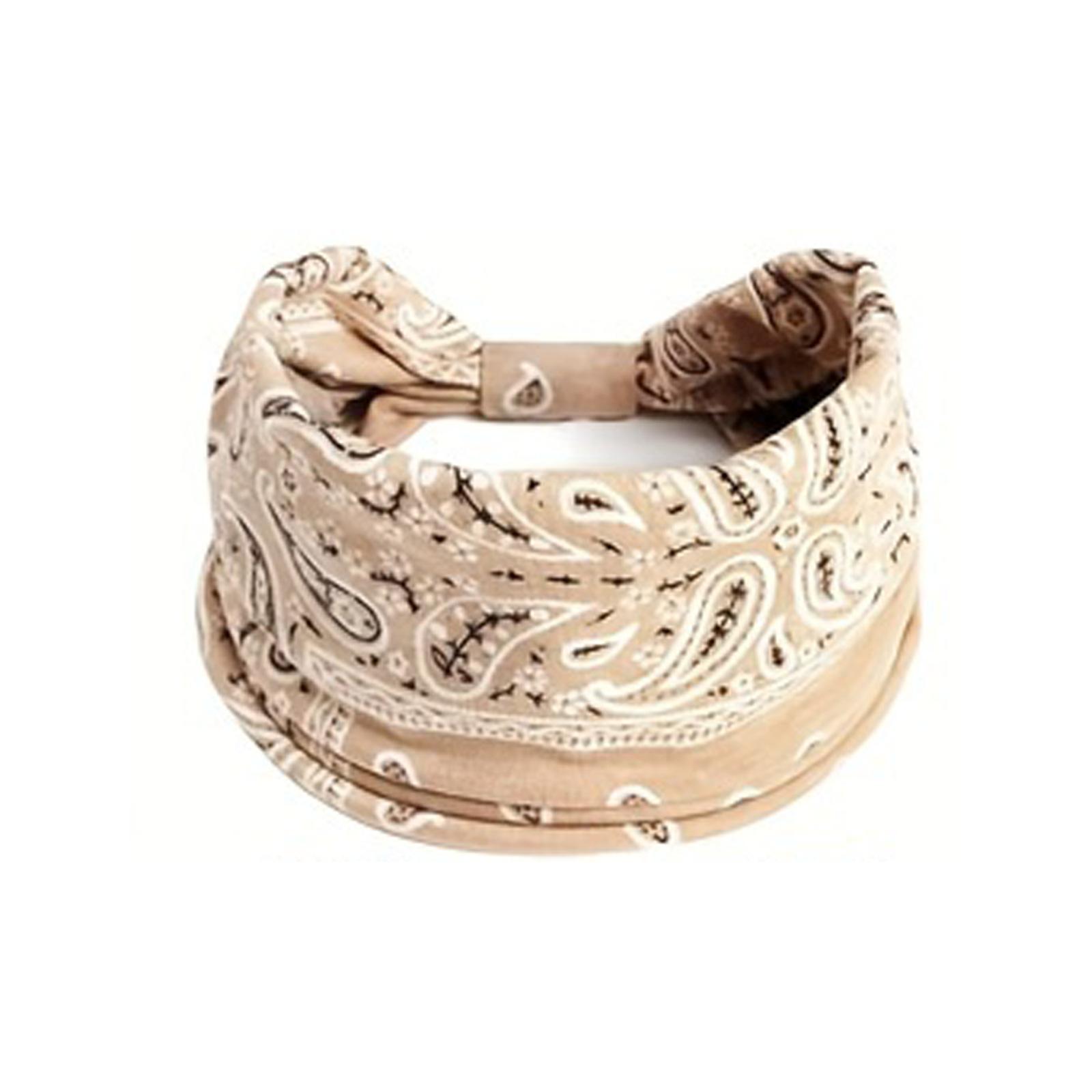 Women's Yoga Headband Breathable Sweatband Elastic Cotton Hairband for Workout Running Fitness Cycling Non-slip Head Wrap Sports Headwear Accessories in Leopard Print