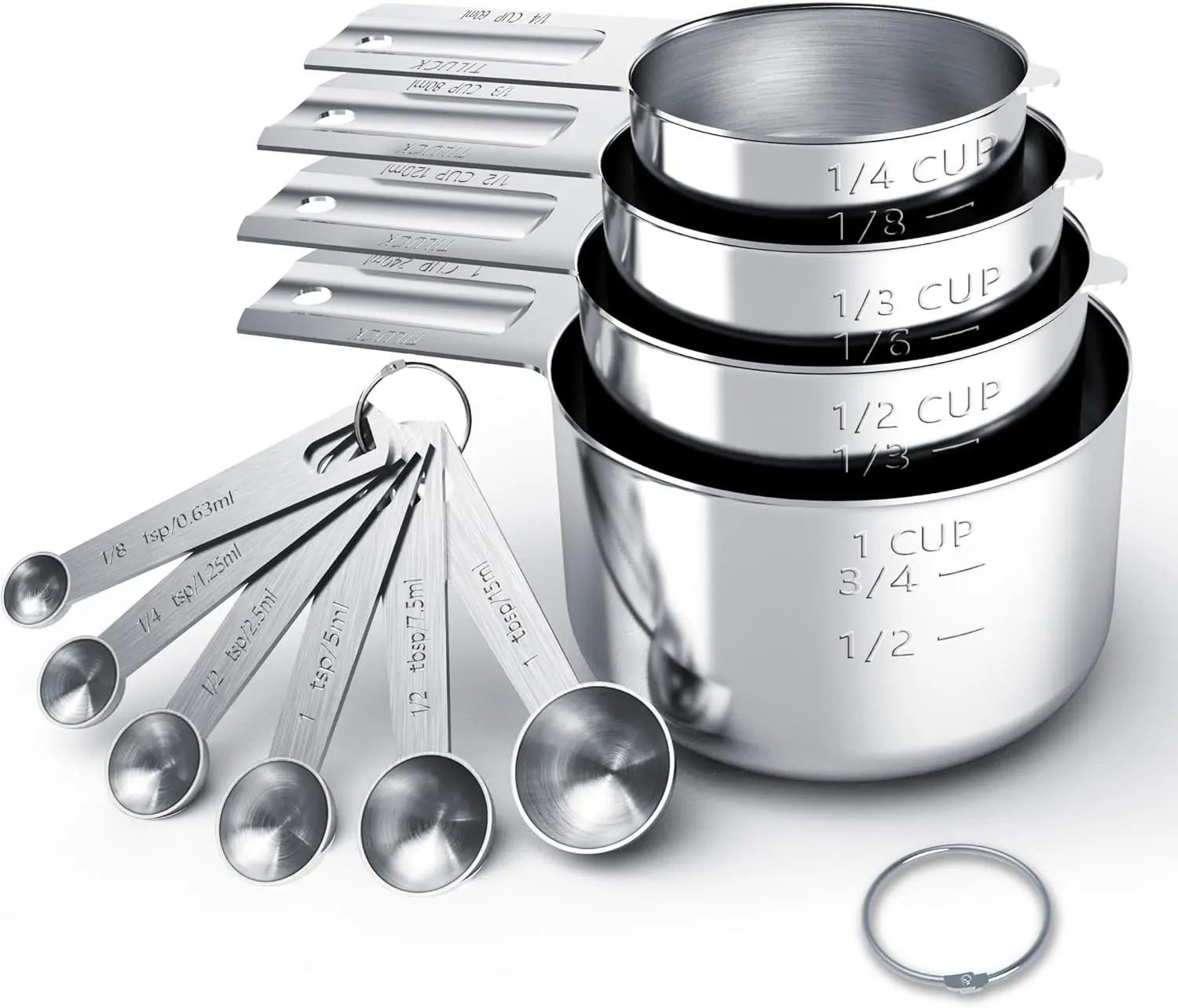 Stainless Steel Measuring Cups & Spoons Set