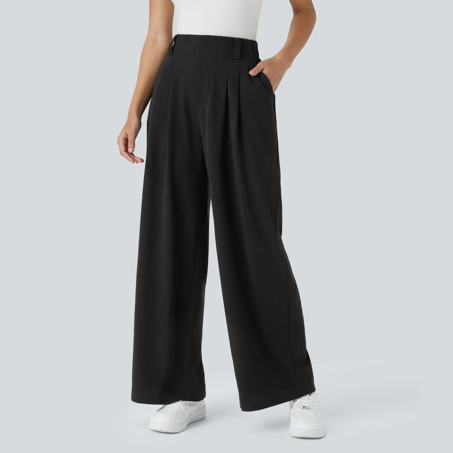 Halara Flex™ High Waisted Pocket Wide Leg Waffle Work Pants Halara Flex™ High Waisted Pocket Wide Leg Waffle Work Pants