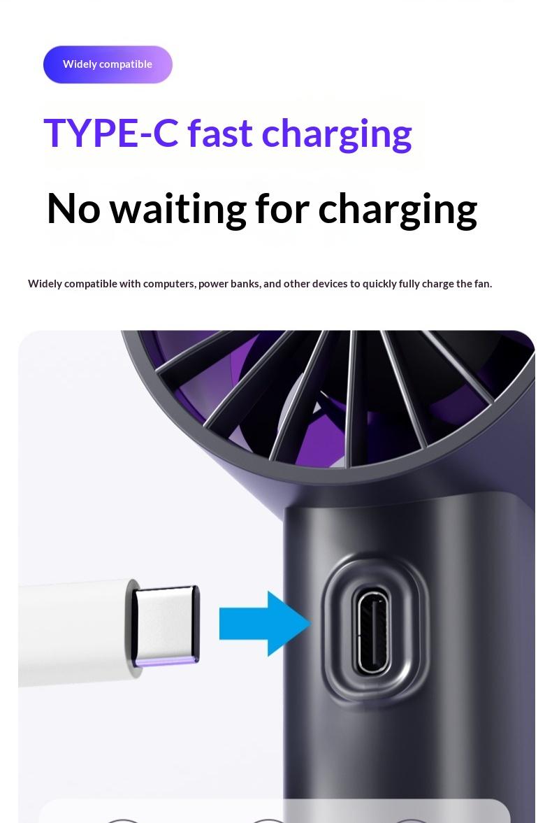 High Speed Portable Handheld Fan, 100-Speed Adjustable Turbo Mini Fan, Low Noise Rechargeable Personal Fan with Digital Display, Ideal for Gifts, Travel, Camping & Outdoor Use High Speed Portable Handheld Fan, 100-Speed Adjustable Turbo Mini Fan, Low Noise Rechargeable Personal Fan with Digital Display, Ideal for Gifts, Travel, Camping & Outdoor Use