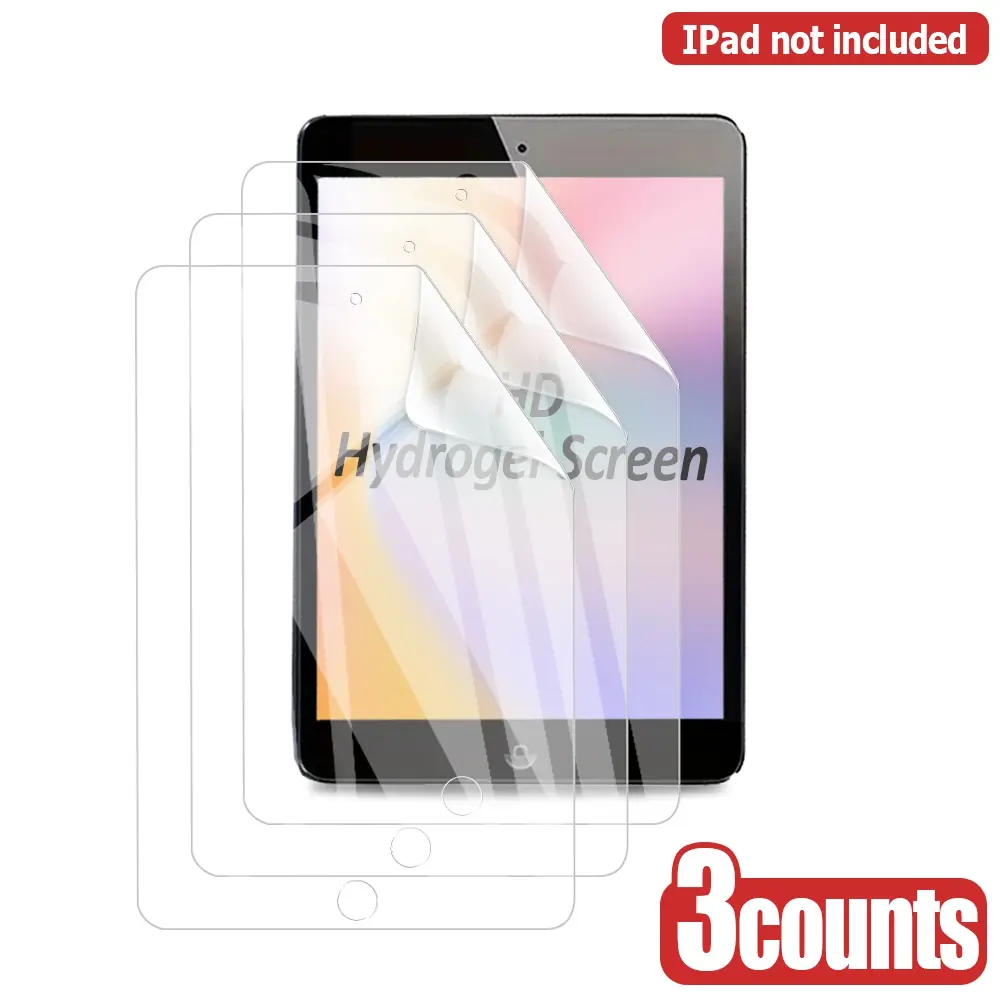 3Pcs Flexible Hydrogel Film for All iPad Mini Generations, Zero-Thickness Invisible Touch, Flawless Full Fit Without Gaps, Reliable Daily Screen Safeguard